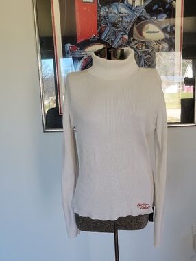 Harley-Davidson Turtleneck Sweater, Medium, White